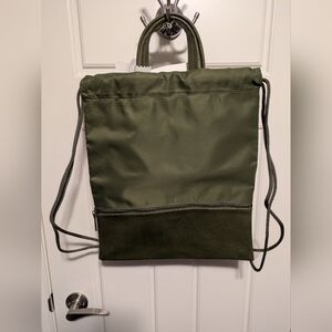 Mat And Nat Olive Green Drawstring Backpack